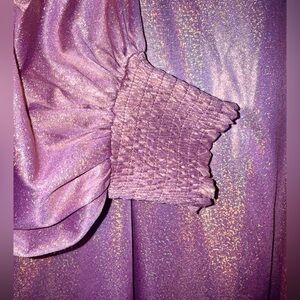 Easel Sparkle shimmer Purple Women's Top